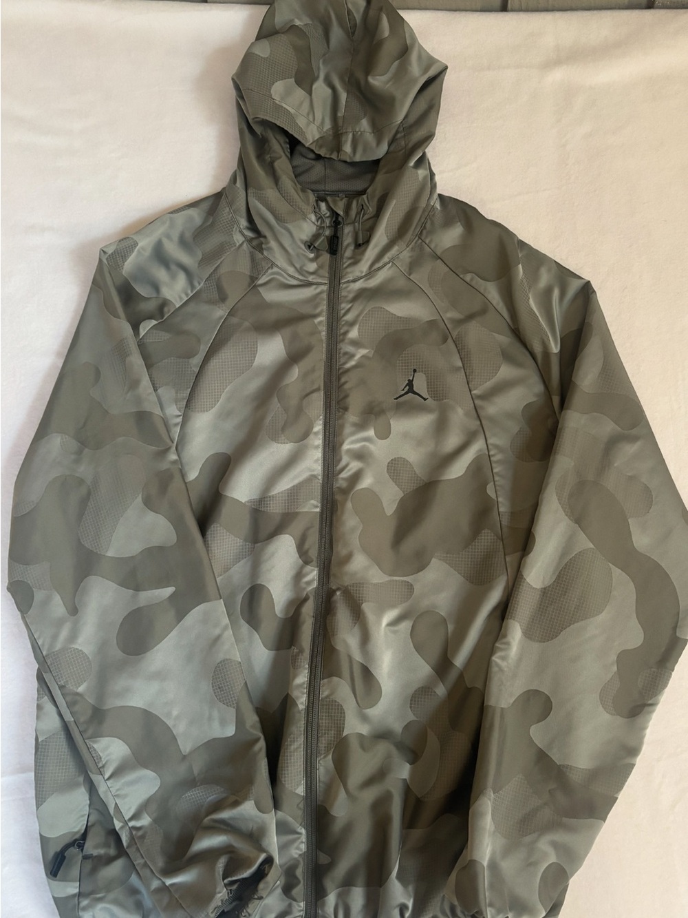 Jordan Olive Camo Hooded Windbreaker